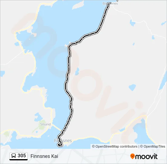 305 Bus Line Map