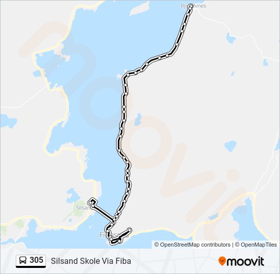 305 bus Line Map