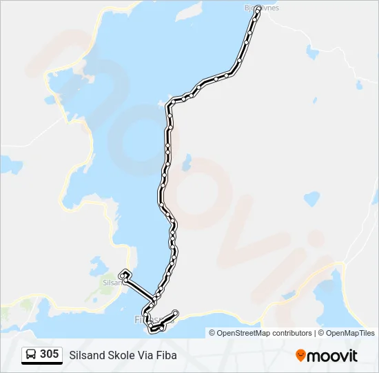 305 Bus Line Map