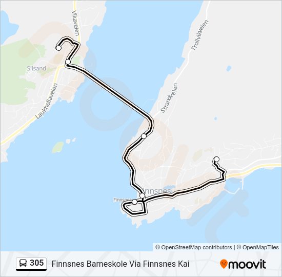 305 Bus Line Map
