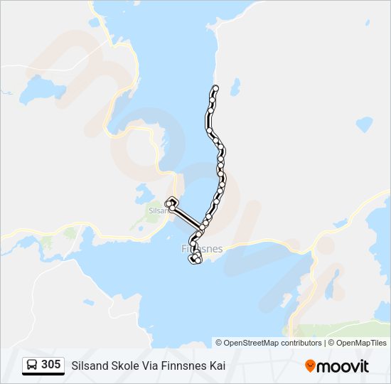 305 Bus Line Map