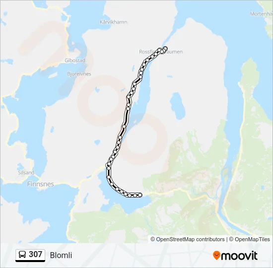 307 Bus Line Map