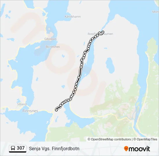 307 Bus Line Map