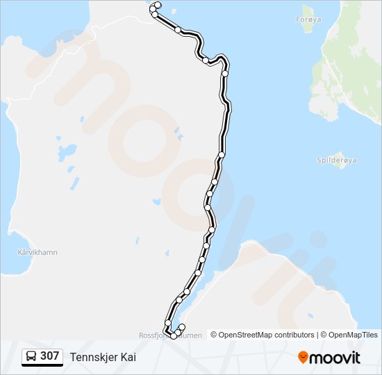 307 Bus Line Map