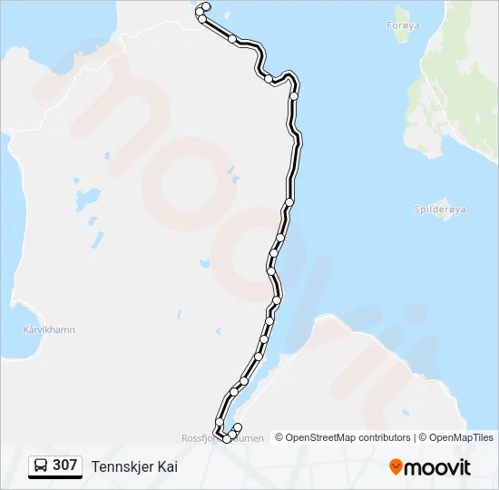 307 Bus Line Map
