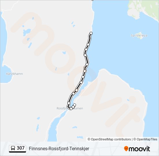 307 bus Line Map