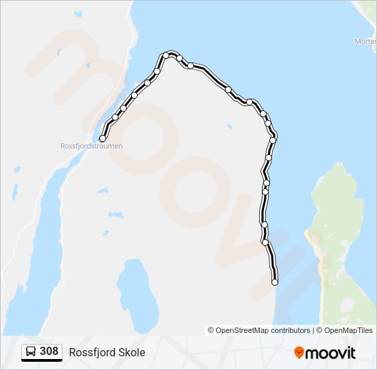 308 Bus Line Map