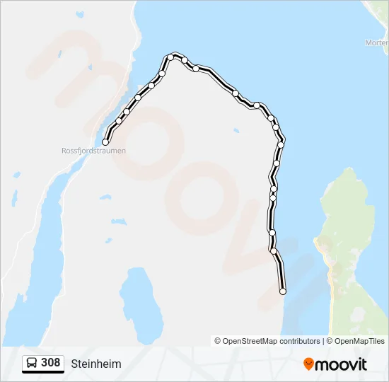 308 Bus Line Map