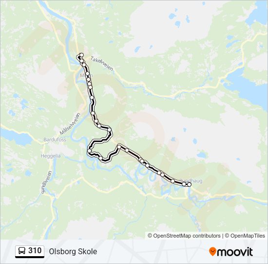 310 Bus Line Map