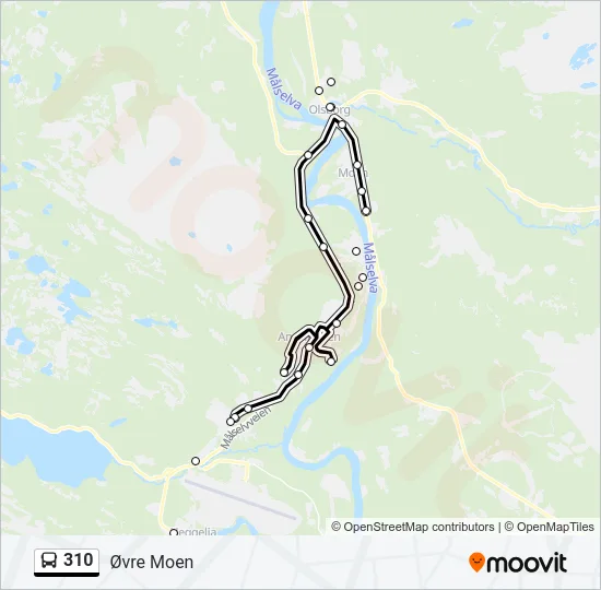 310 Bus Line Map