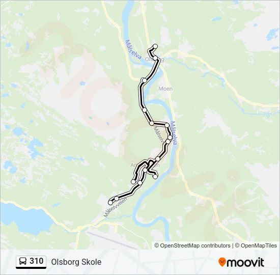 310 Bus Line Map