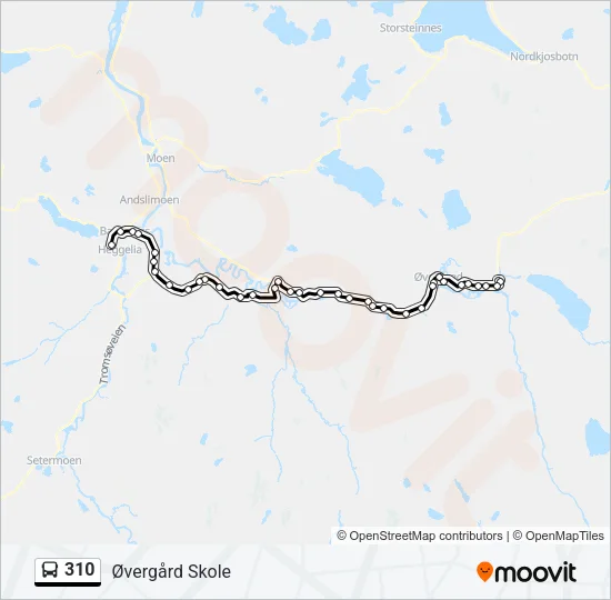 310 Bus Line Map