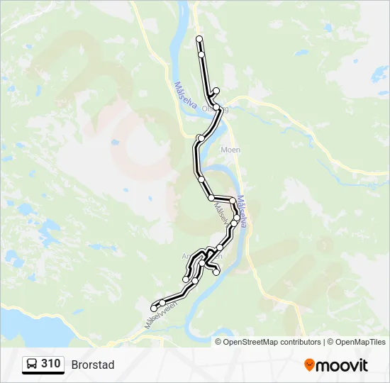 310 Bus Line Map