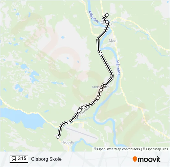 315 Bus Line Map