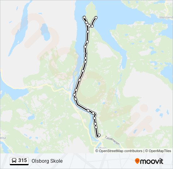 315 Bus Line Map