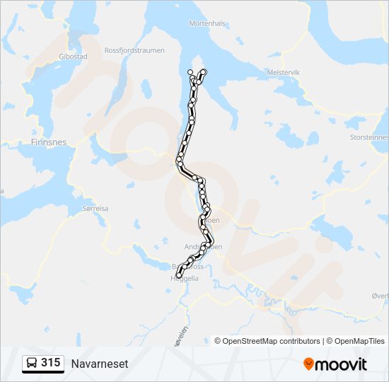 315 Bus Line Map