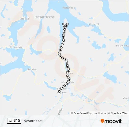 315 Bus Line Map