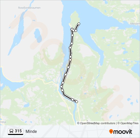 315 Bus Line Map