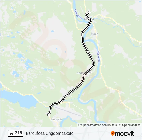 315 Bus Line Map