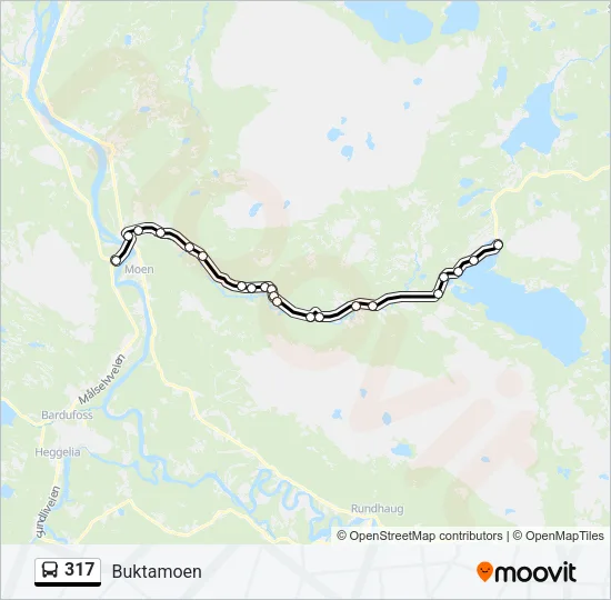 317 Bus Line Map