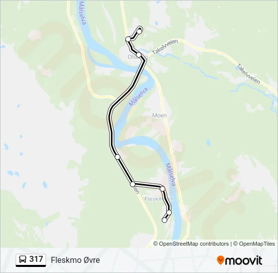 317 Bus Line Map