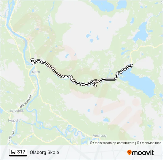 317 Bus Line Map