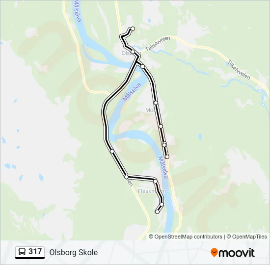 317 Bus Line Map