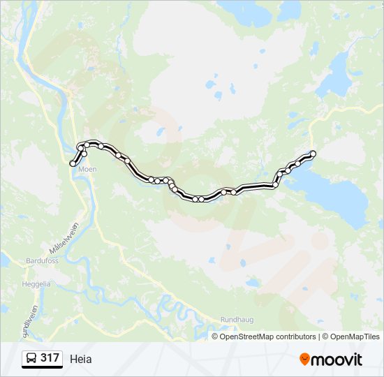 317 bus Line Map