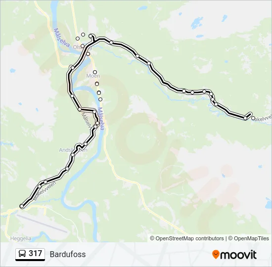 317 Bus Line Map