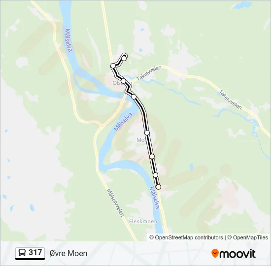 317 Bus Line Map