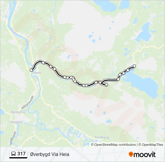 317 Bus Line Map