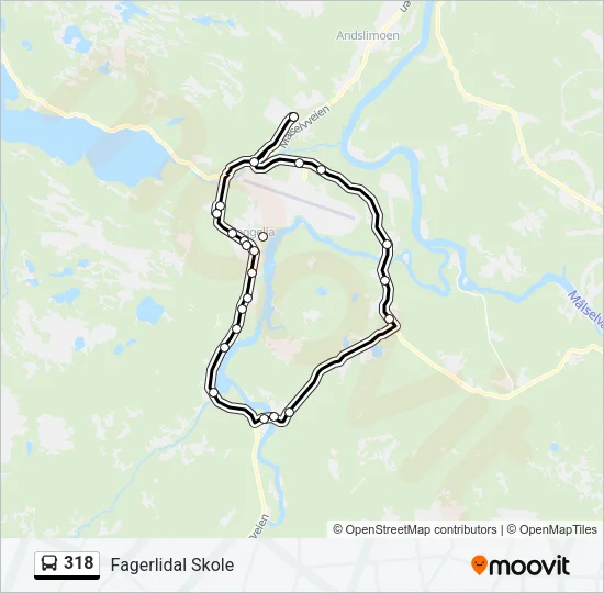 318 Bus Line Map