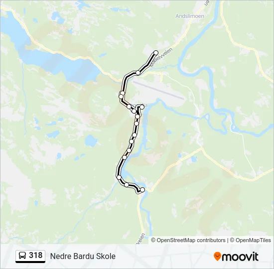 318 Bus Line Map