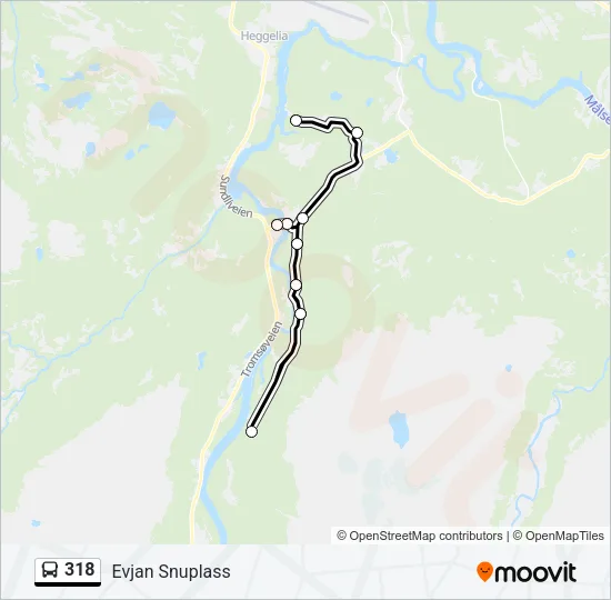 318 Bus Line Map
