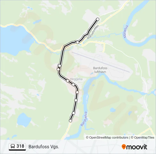 318 Bus Line Map