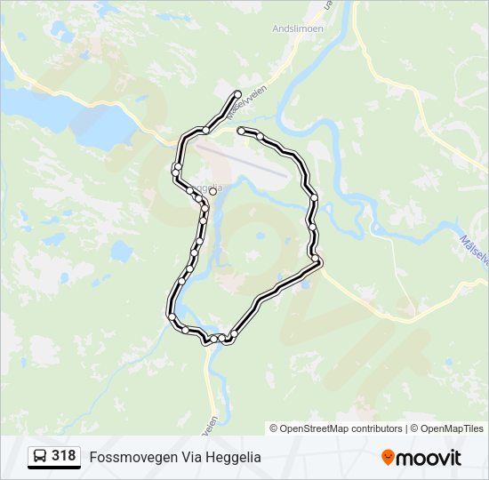318 Bus Line Map