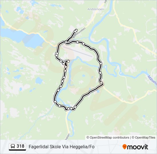 318 Bus Line Map