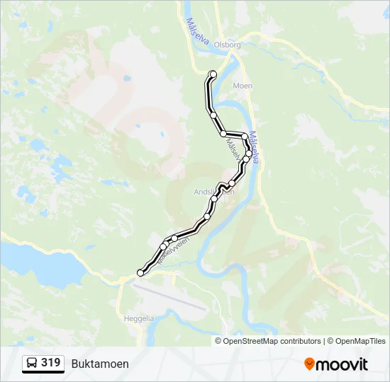 319 Bus Line Map