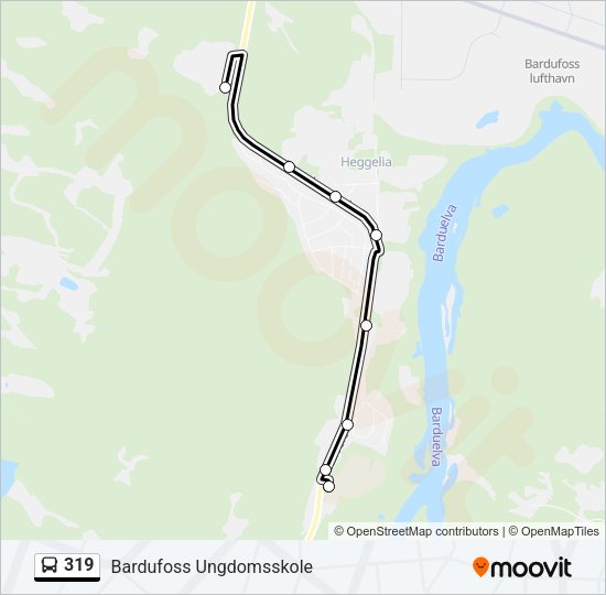 319 Bus Line Map