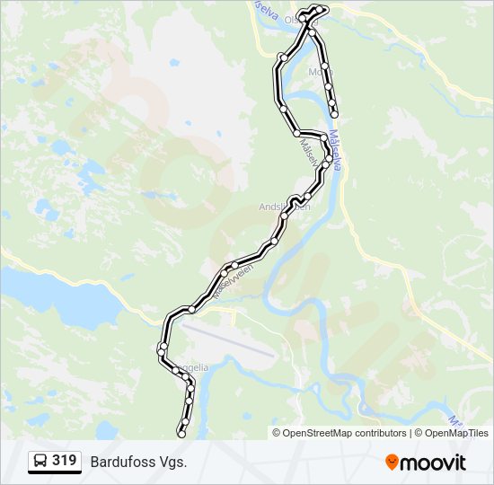 319 Bus Line Map