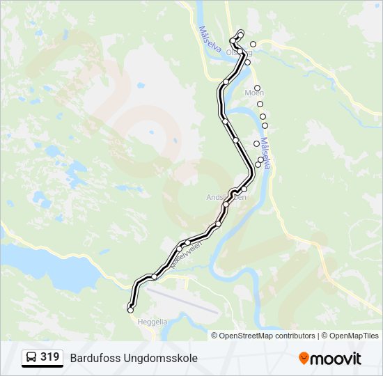319 Bus Line Map