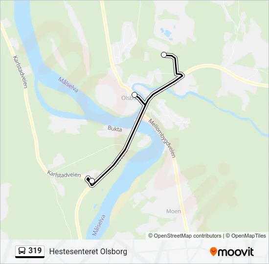 319 Bus Line Map