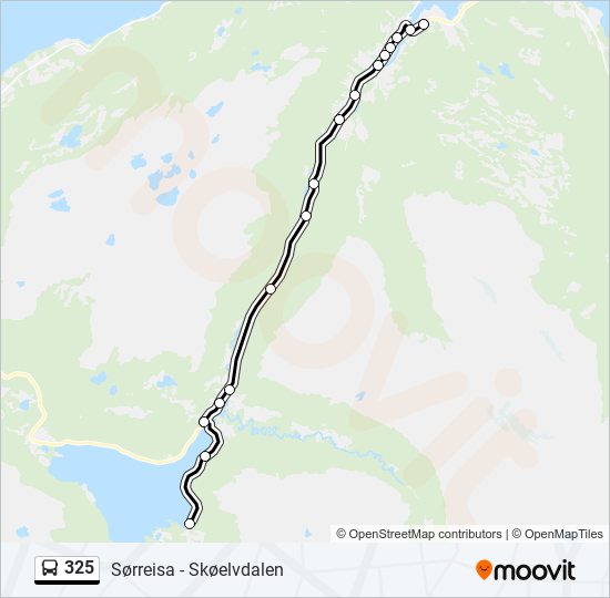 325 bus Line Map