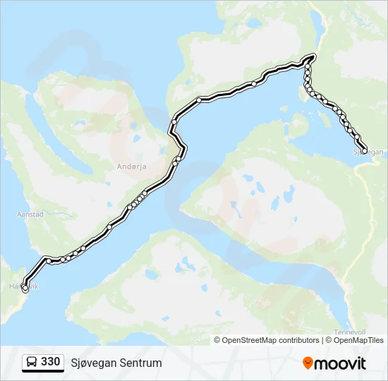 330 Bus Line Map