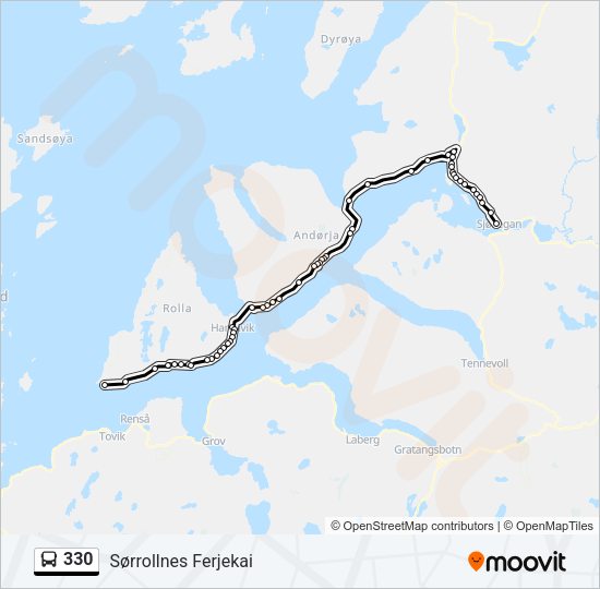 330 Bus Line Map