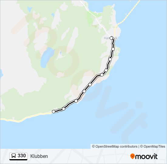 330 bus Line Map