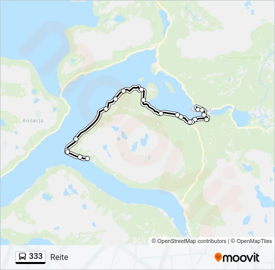 333 Bus Line Map