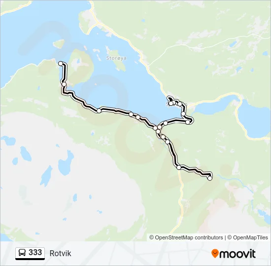 333 Bus Line Map