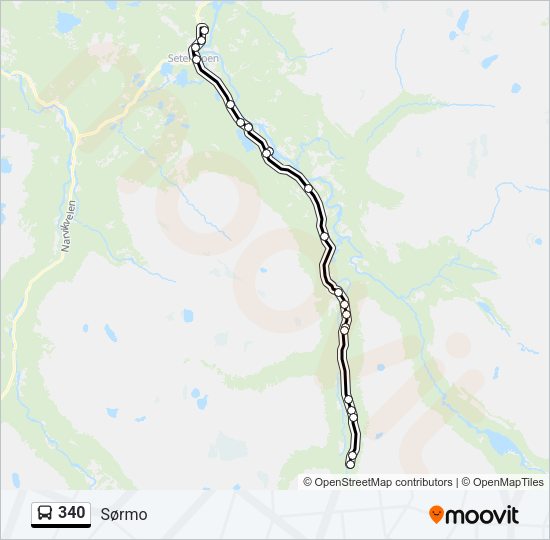 340 Bus Line Map