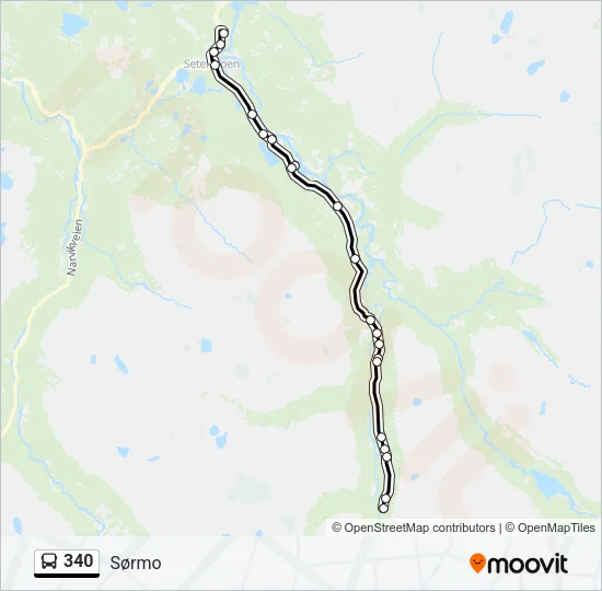 340 Bus Line Map